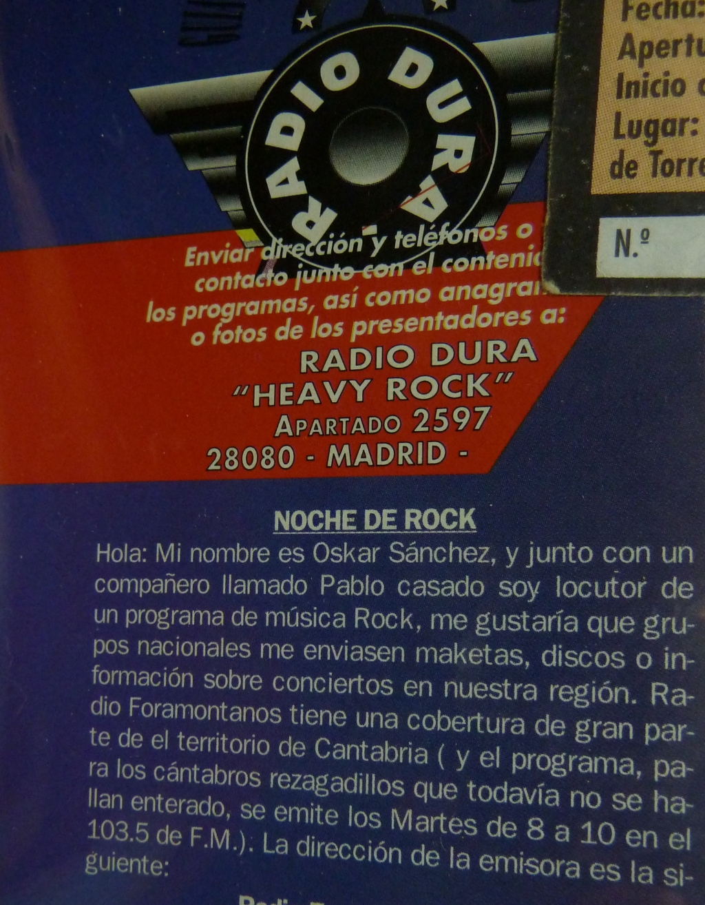Noche de Rock 21 – Boikot – A Palo Seko – Sálvate si Puedes – Zulo – Dover – GAH Music – Konfusión