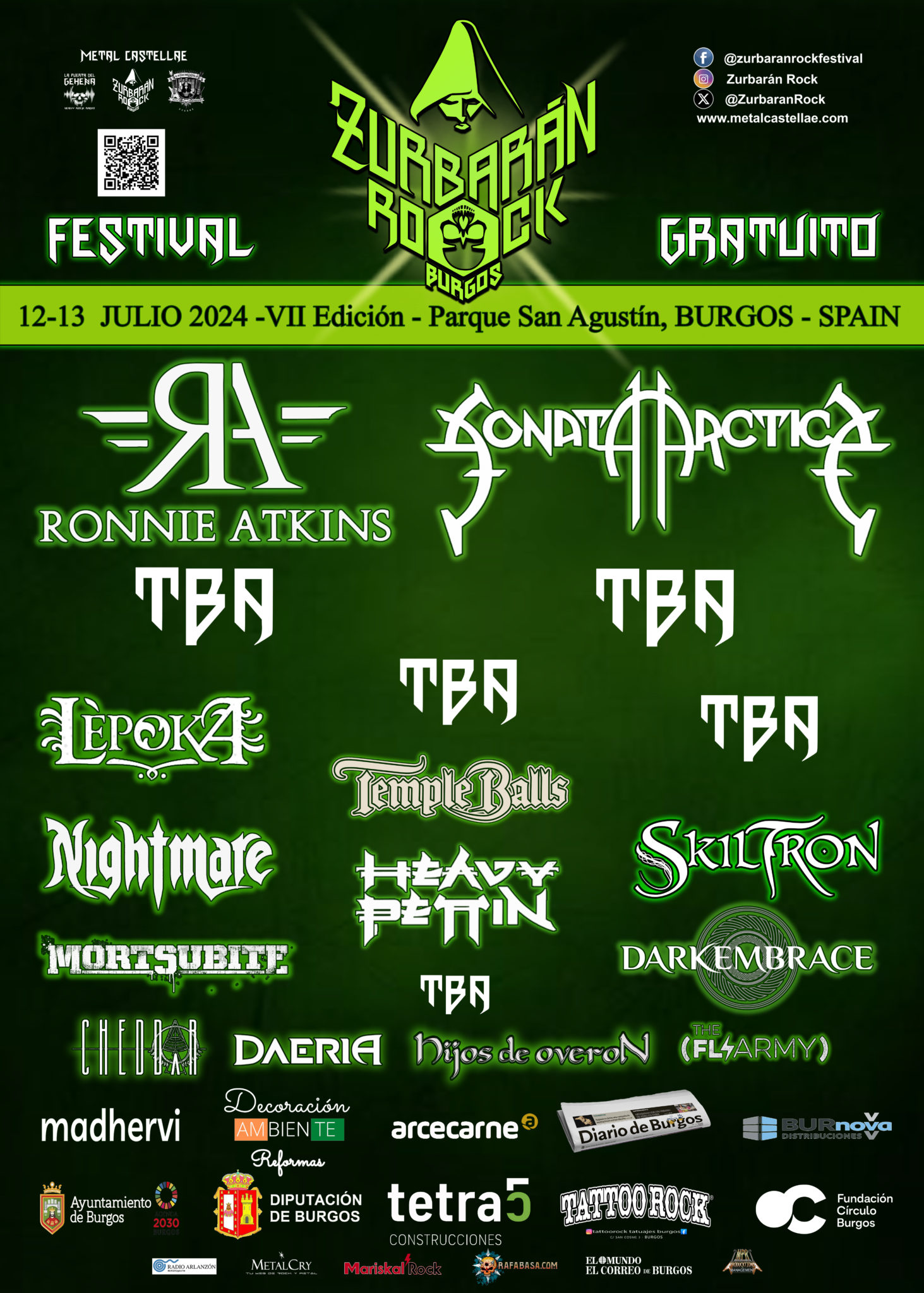 NUEVAS CONFIRMACIONES DEL FESTIVAL ZURBARÁN ROCK BURGOS