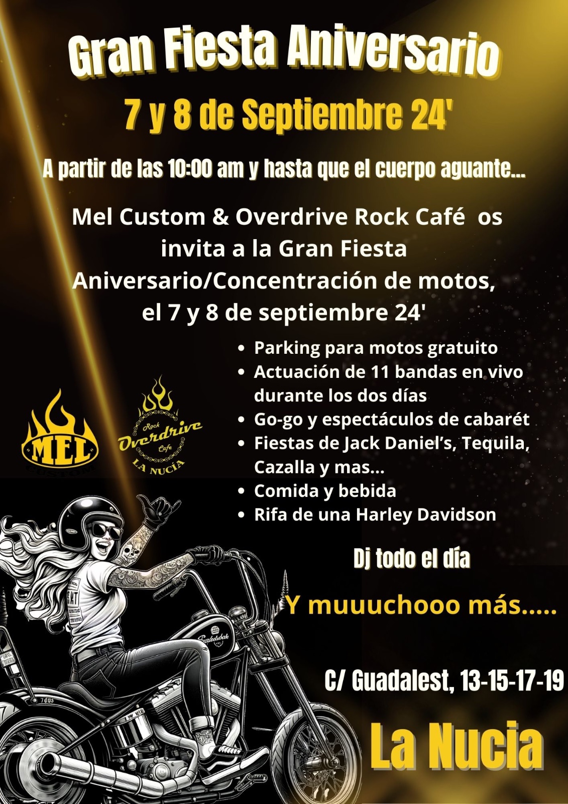 ANIVERSARIO OVERDRIVE ROCK CAFE