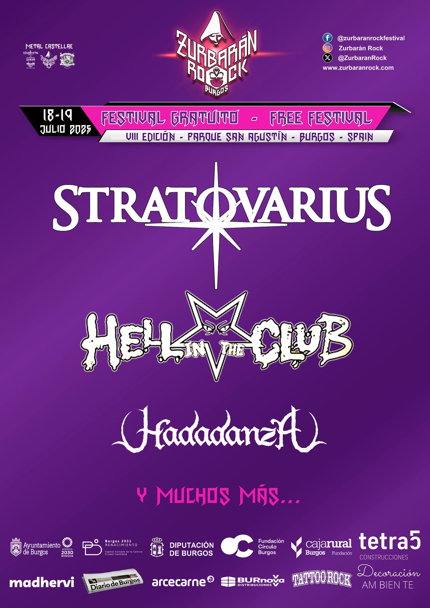 PRIMERAS CONFIRMACIONES ZURBARÁN ROCK (BURGOS)