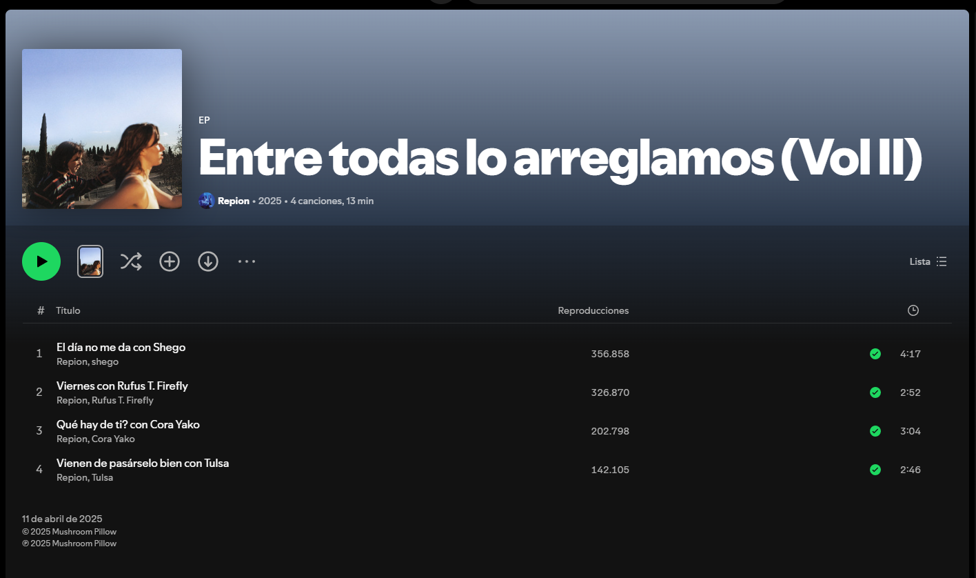 REPION al Disco de la Semana